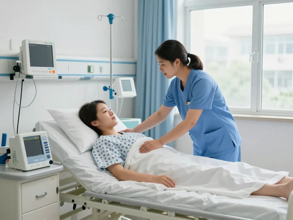 Adjustable giường bệnh nhân in a hospital room providing comfort for patient care.