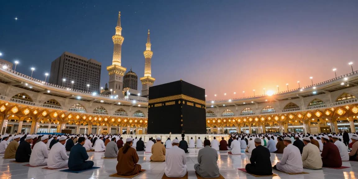 Experience the spiritual journey of umroh ramadhan at Masjidil Haram, capturing devotion and vibrant community atmosphere.
