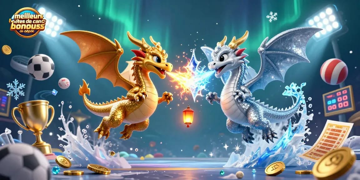 Visualisez les meilleurs sites de casino sans bonus de dépôt avec dragons et éléments de jeu.