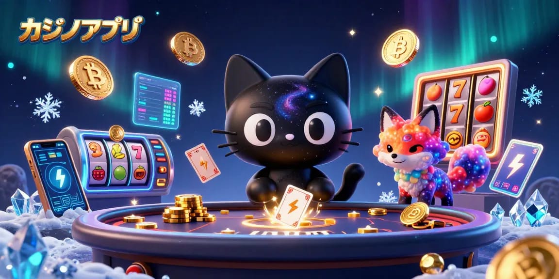 カジノアプリの魅力を引き立てる、宇宙のカジノイラスト。