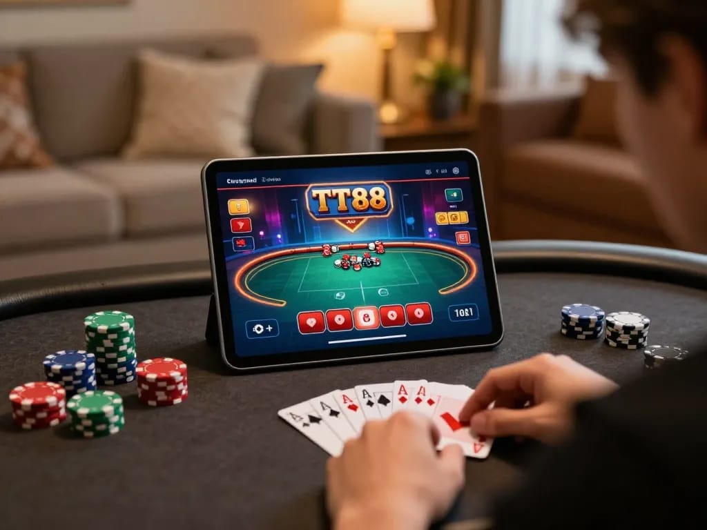 Engaging TT88 online poker scene showcasing player strategy and dynamic gameplay.