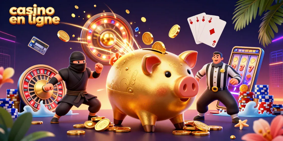 Jouez au casino en ligne avec des pièces d'or, un sumo et des cartes de poker!
