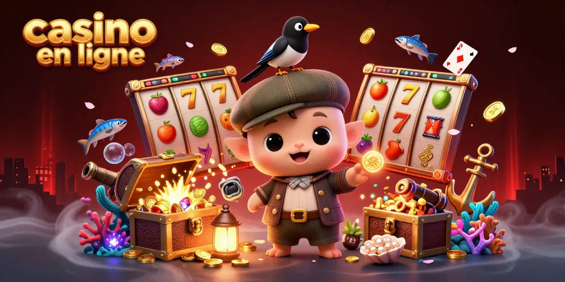 Visualisez la magie d'un casino en ligne avec une illustration ludique alliant casino et mythologie.