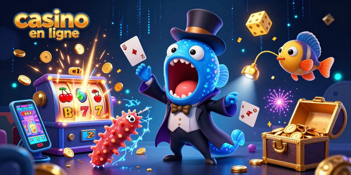 Découvrez l'animation captivante d'un casino en ligne avec le gouffre lumineux et ses amis.