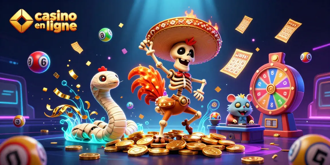 Plongez dans l'univers du casino en ligne avec un squelette mariachi dansant sur des pièces d'or.