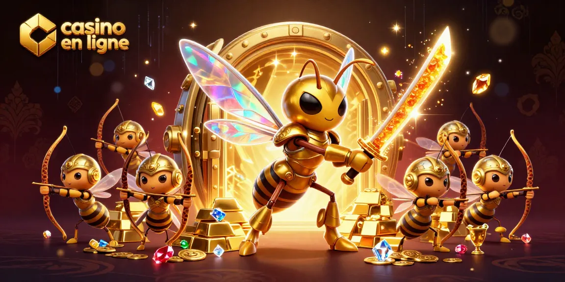 Jouez à des jeux de casino en ligne avec une ambiance riche de trésors et de lumière.
