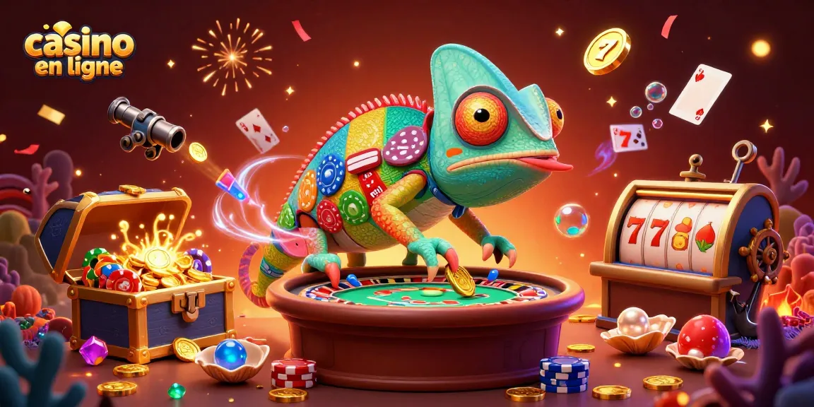 Expérience immersive au casino en ligne avec un caméléon et des trésors sous-marins