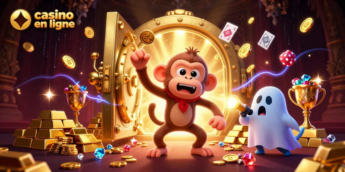 Jouez à des jeux passionnants dans un casino en ligne avec des personnages et des trésors scintillants.