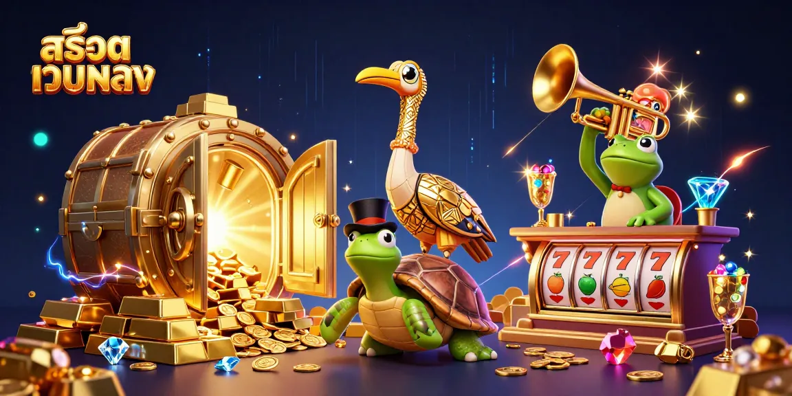 Experience the thrill of สล็อตเว็บตรง with animated characters enjoying a lively speakeasy scene.