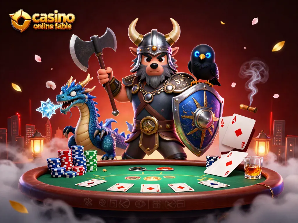 Disfruta de juegos en casinos online fiables mientras juegan al póker con elementos coloridos.