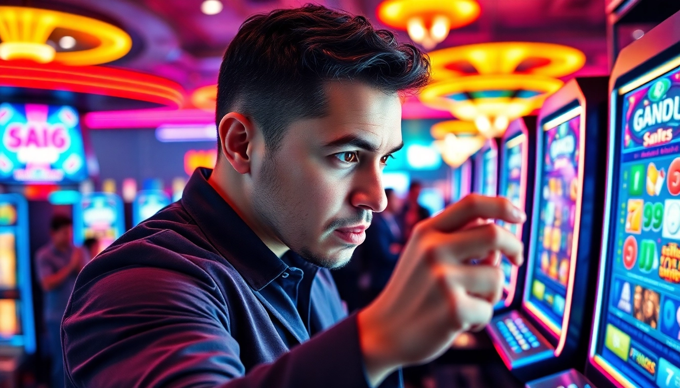 Menang besar dengan Slot77 dalam suasana kasino yang cerah dan dinamis.