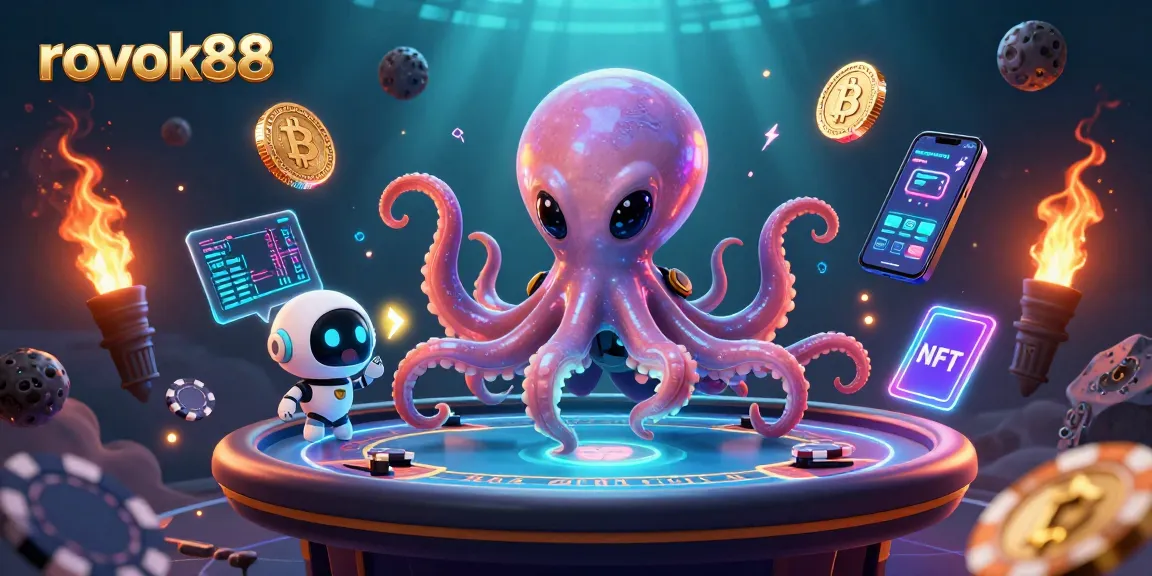 Experience the excitement of rokok88 as alien characters engage at a floating poker table in space.