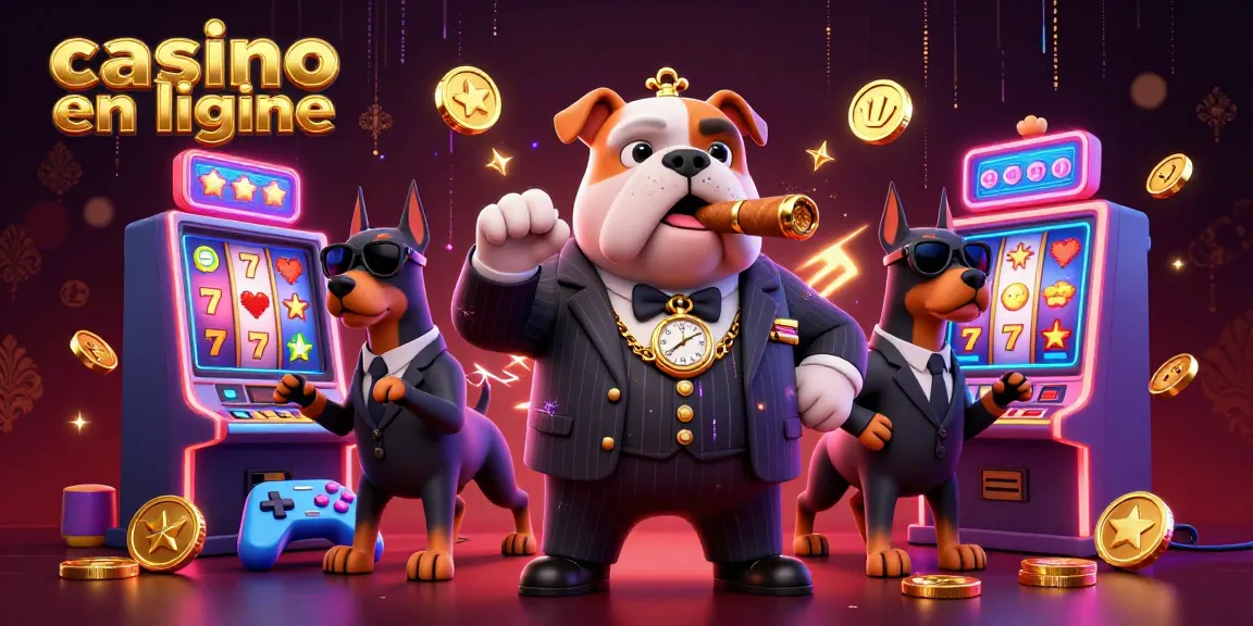 Profitez de l'excitation des machines à sous avec ce boss de la mafia bulldog dans un casino en ligne.