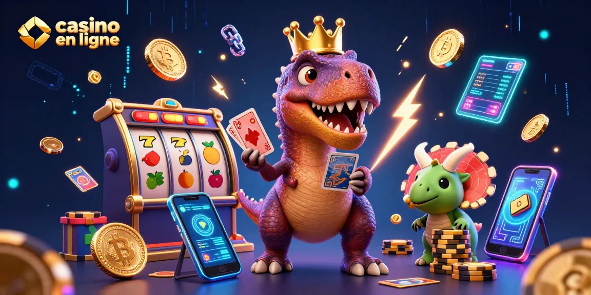 Jouez à des jeux de casino en ligne avec cette scène dynamique de personnages 3D et symboles de machine à sous.