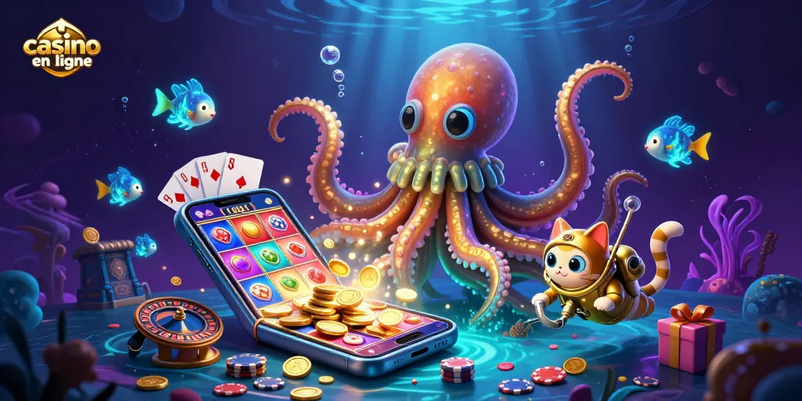 Jouez aux jeux de casino en ligne avec des créatures marines fascinantes et des appareils enjoués.