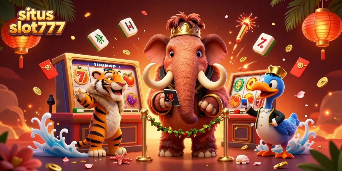 Memenangkan jackpot di situs slot777 saat bermain mesin slot bersama mamut dan harimau