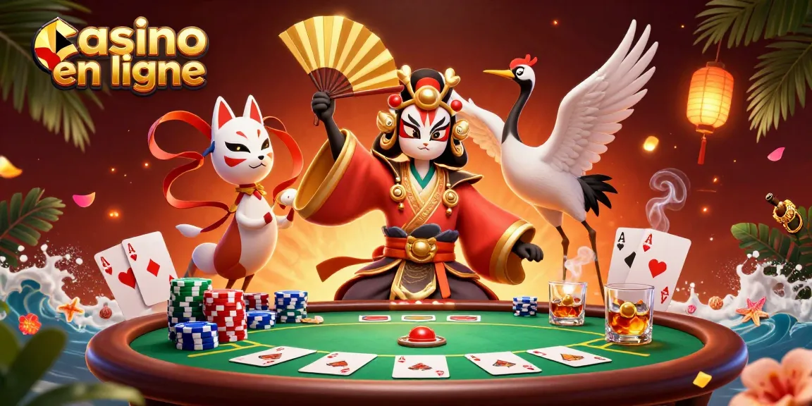 Venez découvrir un monde captivant avec un kabuki guerrier qui donne vie au casino en ligne.