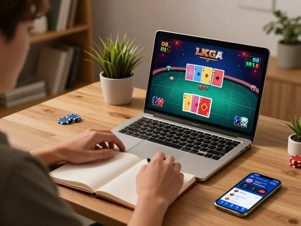 Engaging online poker experience with Jilipinas on a laptop, showcasing strategic gameplay.