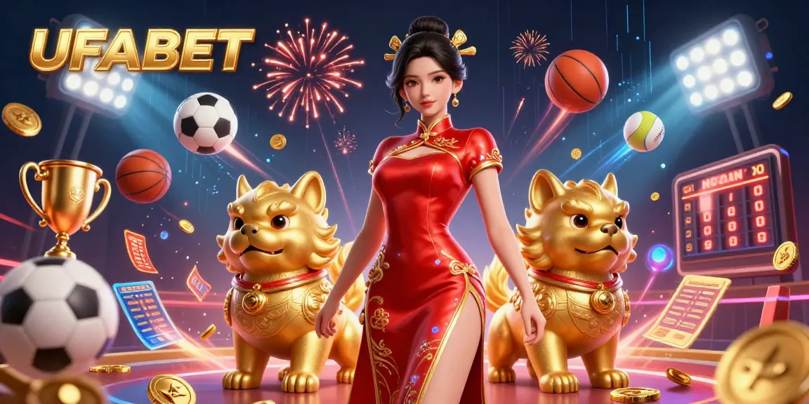Experience UFABET's vibrant betting world with a glamorous scene showcasing sports and excitement.