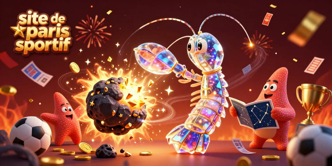 Engagez-vous sur le site de paris sportif avec des éléments de jeu animés, célébrant les paris sportifs.