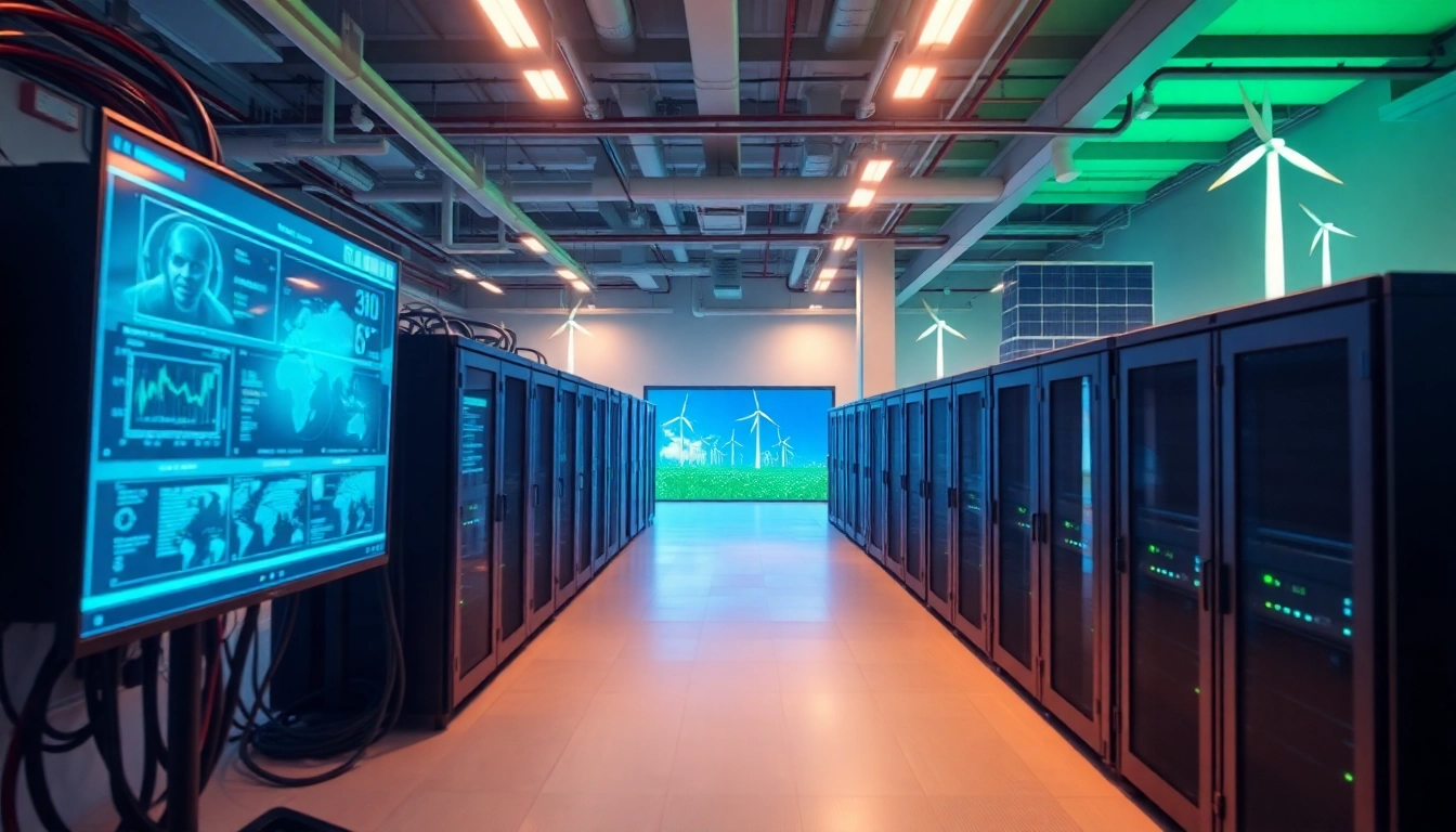 Best cloud mining showcased in a high-tech facility with renewable energy sources.
