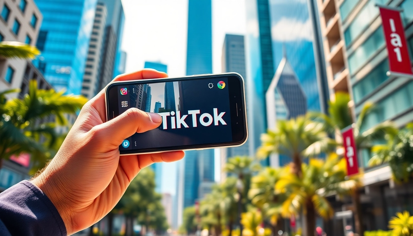 tiktok いいね 購入を通じたインフルエンサーの魅力的な設定を描写した図。
