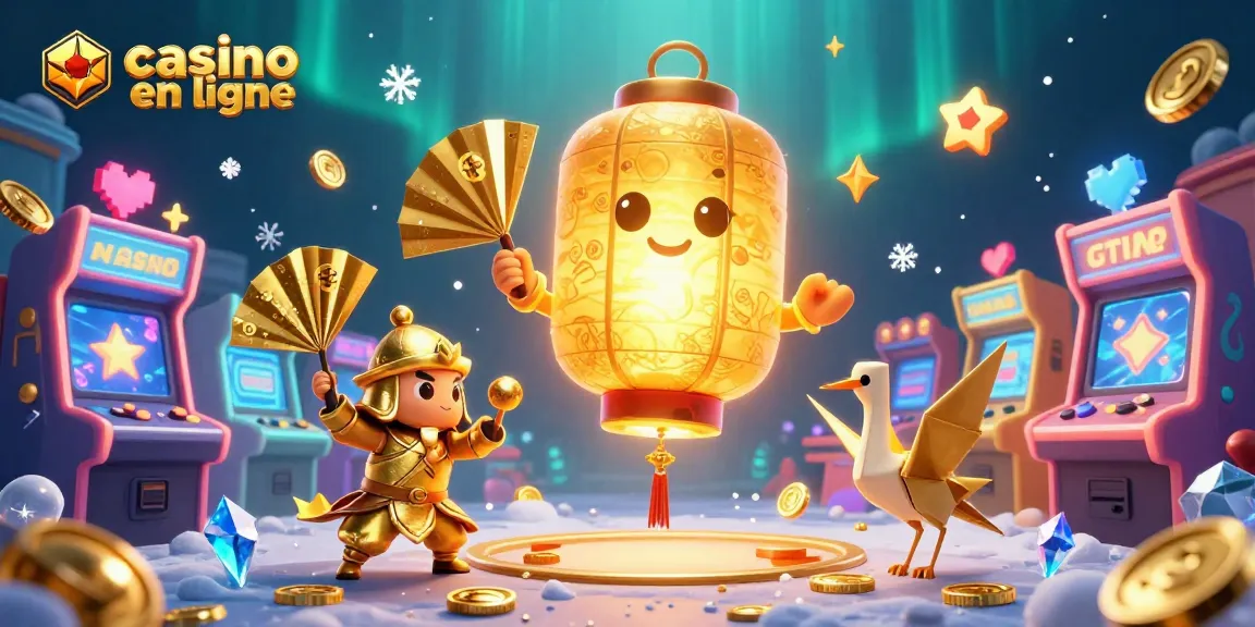 Profitez des jeux passionnants dans un casino en ligne immersif avec nos lanternes dorées et guerriers en papier.
