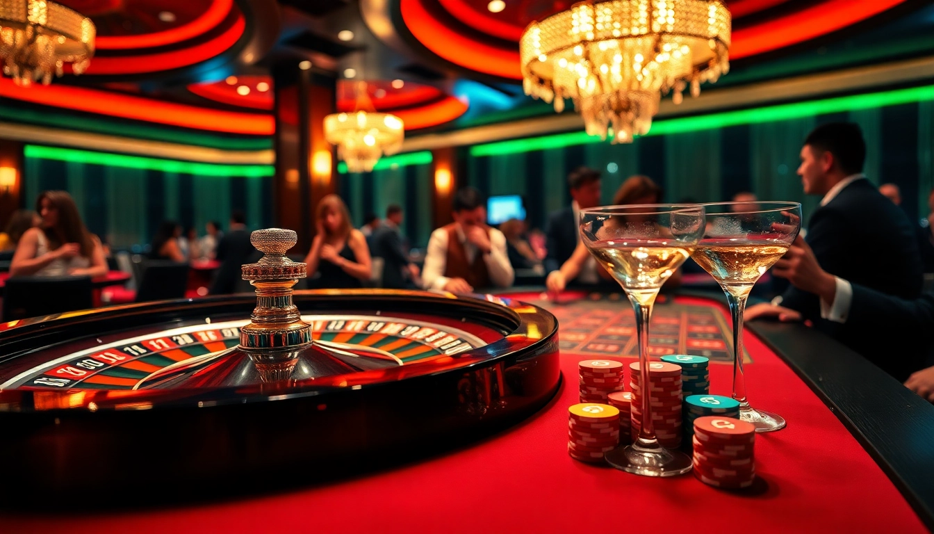 Vivez l'excitation du meilleure casino en ligne avec des jetons colorés et une table de roulette palpitante.