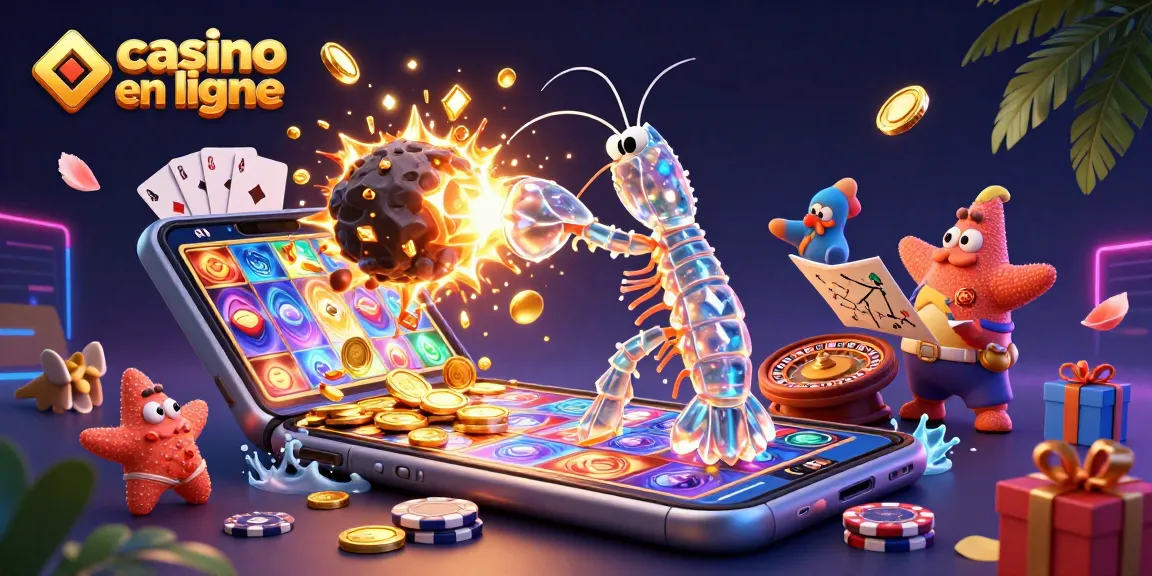 Jouez à casino en ligne avec des gemmes et des pièces, illustrant l'excitation des jeux d'argent.