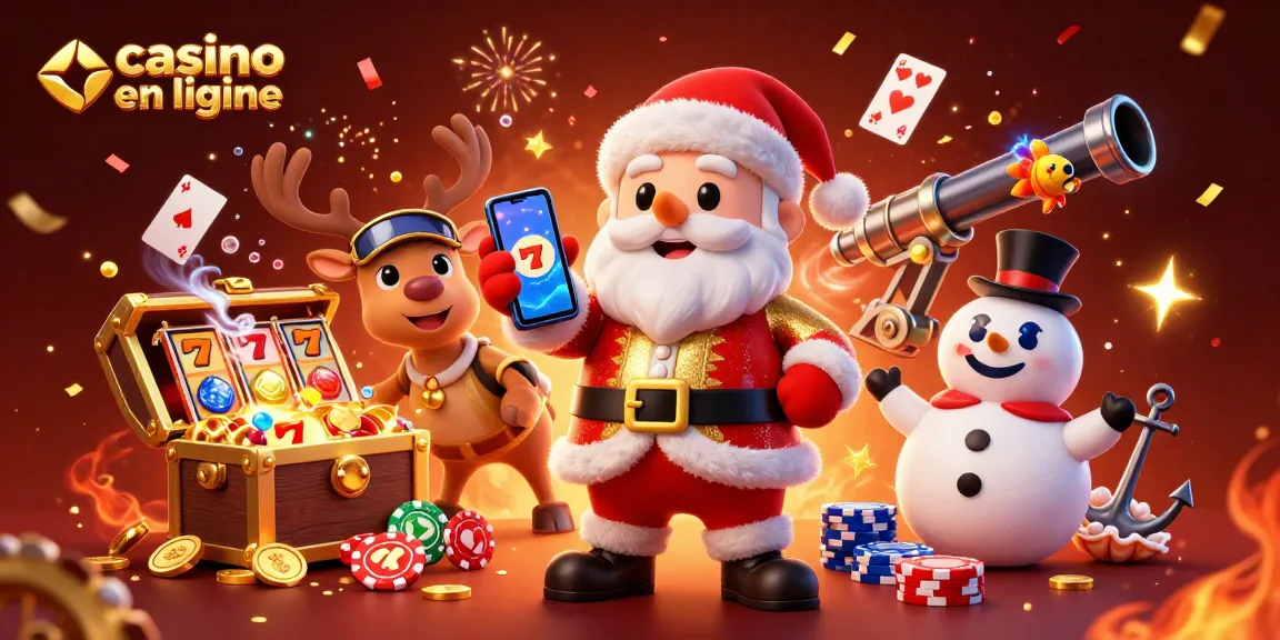 Découvrez les jeux de casino en ligne avec le Père Noël et ses amis festifs.