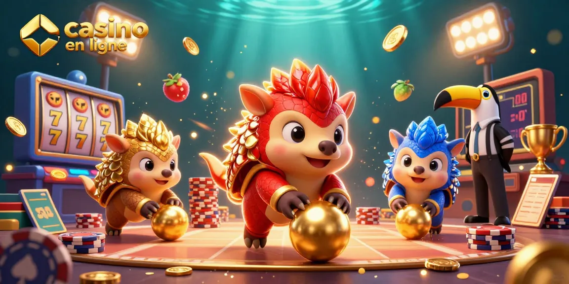 Célébrez le monde des jeux avec des pangolins rivaux dans un casino en ligne rempli de jackpots et de symboles chanceux.