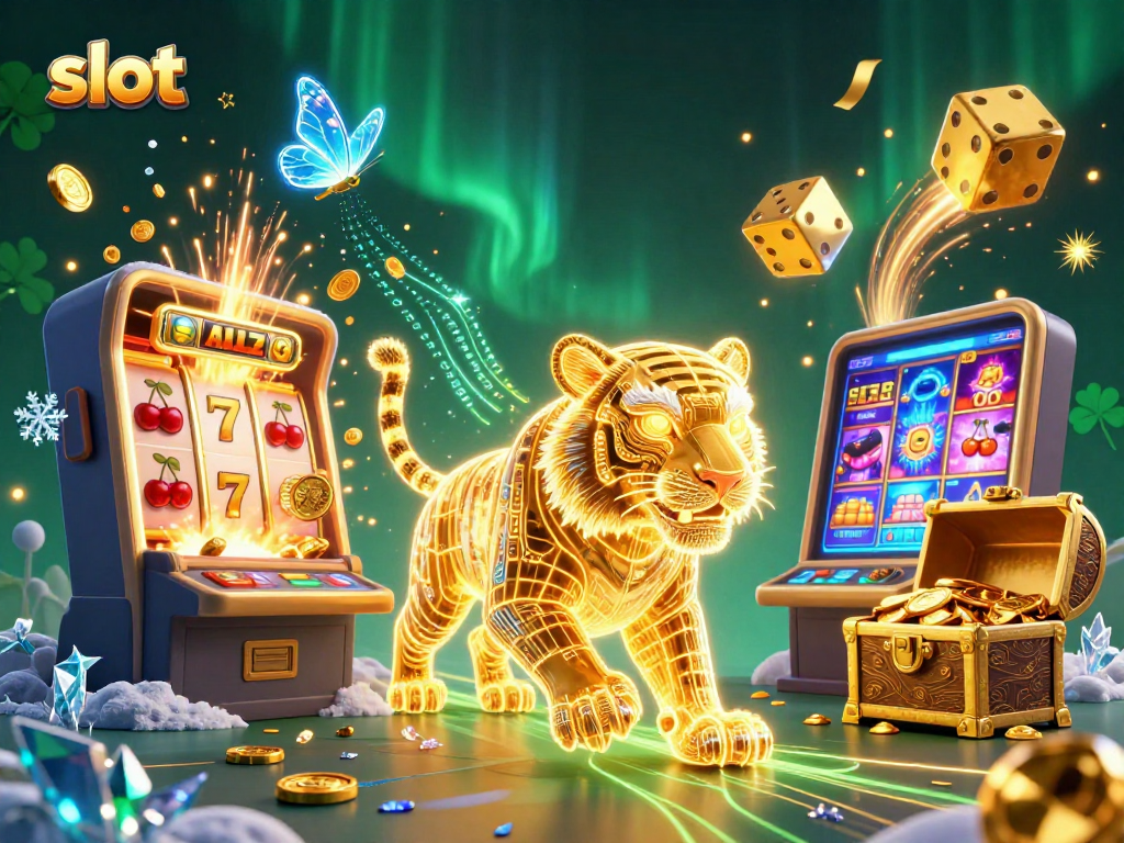 Menangkan jackpot slot dengan mesin slot berwarna-warni dan simbol keberuntungan di kasino digital.