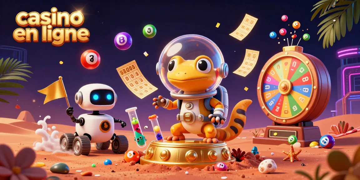 Jouez à un casino en ligne avec des loteries et des jeux animés dans un univers martien.