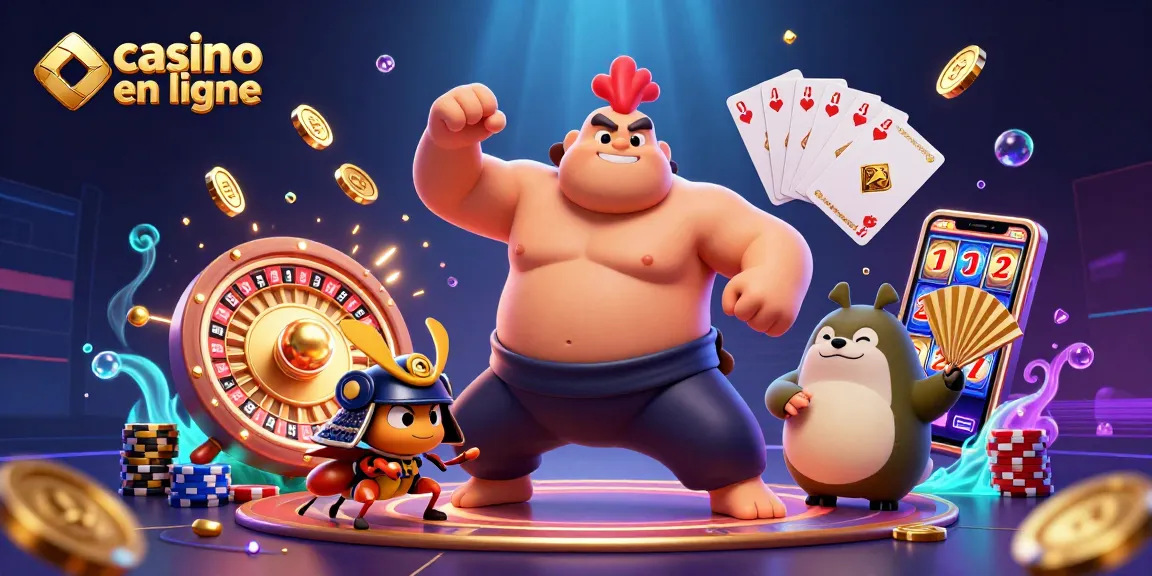 Casino en ligne: Démonstration dynamique avec des personnages de casino captivants.