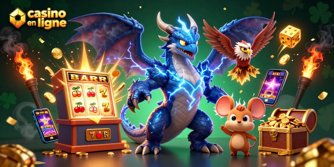 Découvrez un monde captivant de casino en ligne avec un dragon, un faucon et un adorable héros électrisé.