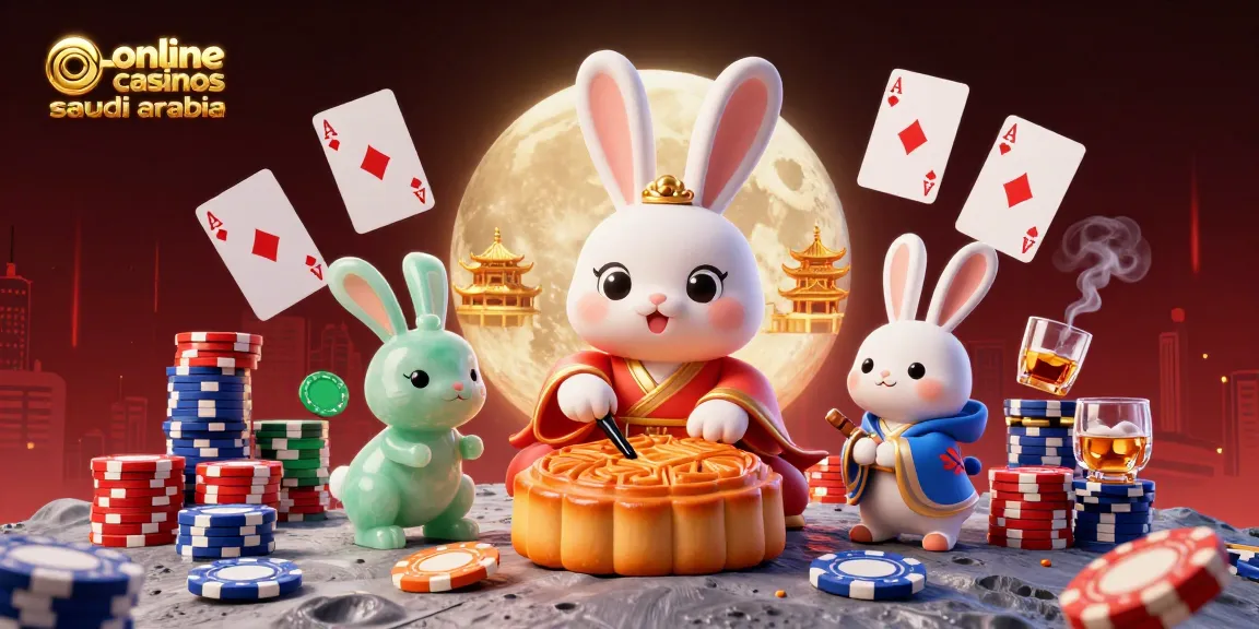 Engage with online casinos saudi arabia featuring a vibrant 3D casino scene on the moon.