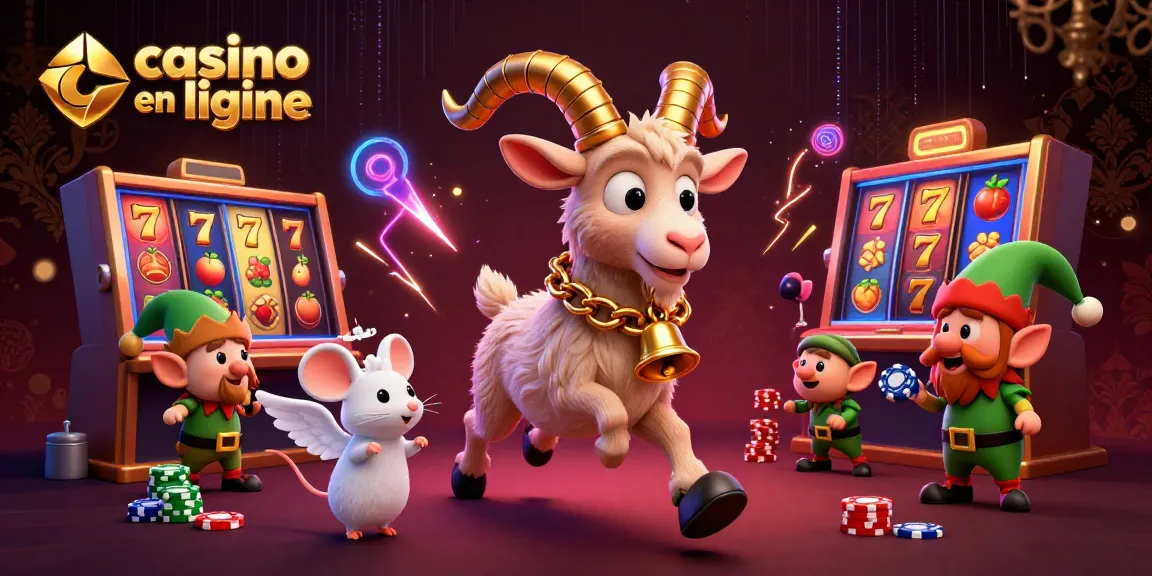 Casino en ligne avec des personnages festifs dans un cadre de jeu dynamique