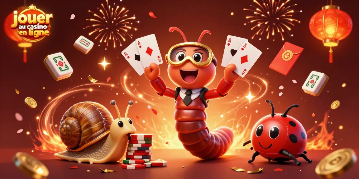 Jouer au casino en ligne avec des personnages ludiques et des éléments festifs dans une scène vibrante