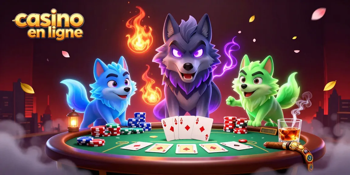 Découvrez des stratégies de poker fascinantes sur un casino en ligne animé avec des loups fantomatiques.