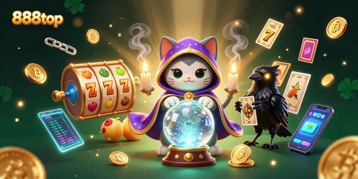 Engage with 888top's thrilling slots, featuring vibrant 3D characters in a magical casino scene.