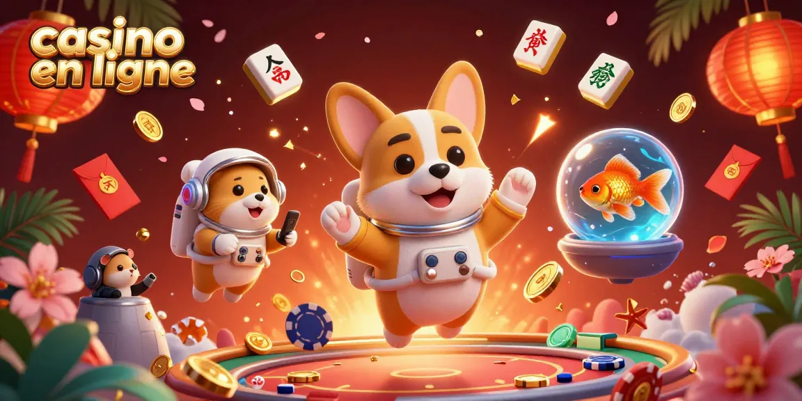 Découvrez une scène vibrante de casino en ligne avec des personnages de dessins animés dans un décor spatial.