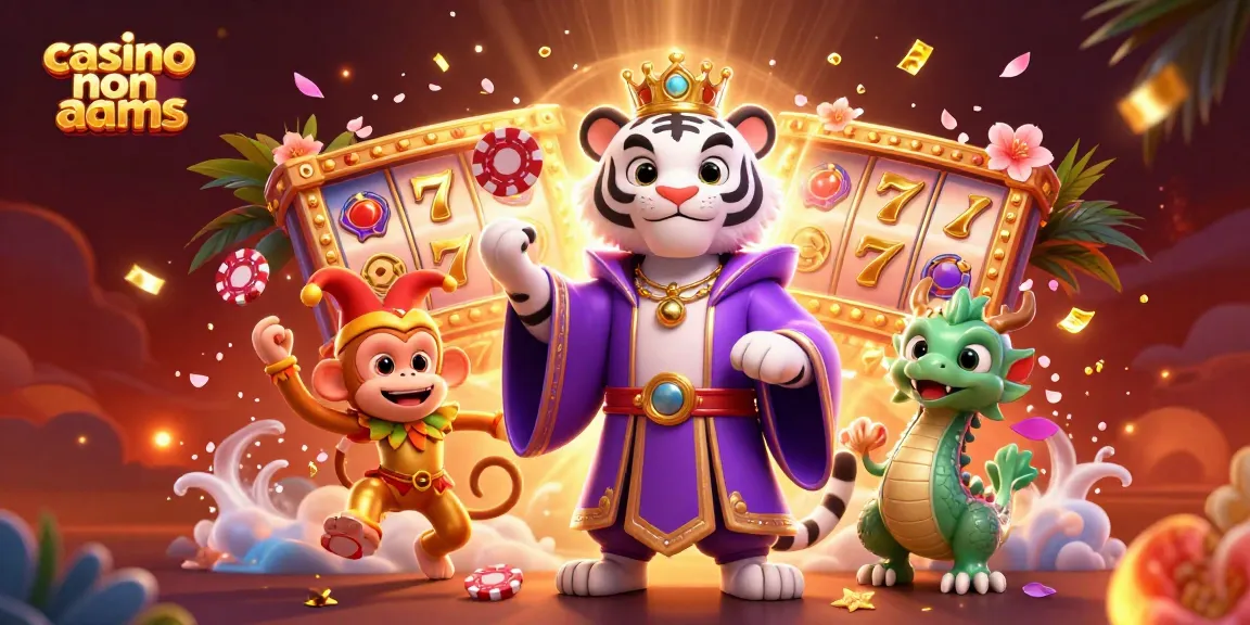 Giocando nei casino non AAMS con il tigre elegante e il monaco giullare tra slot e simboli fortunati.