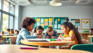 Engaged students exploring Education concepts in a vibrant classroom setting.