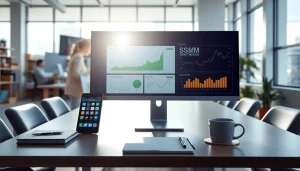 Enhance engagement with smm services in a modern digital marketing workspace.