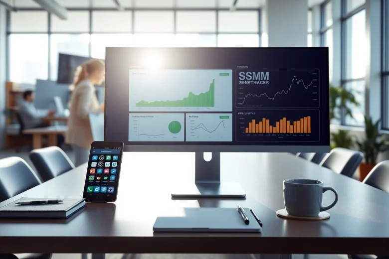 Enhance engagement with smm services in a modern digital marketing workspace.