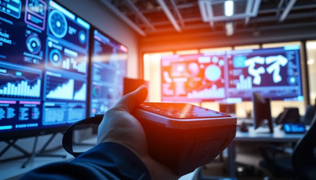 Engaging with advanced Technology in a modern office showcasing innovation and productivity.