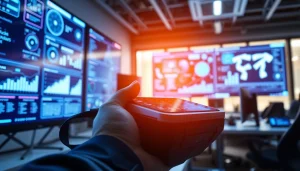 Engaging with advanced Technology in a modern office showcasing innovation and productivity.