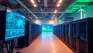 Best cloud mining showcased in a high-tech facility with renewable energy sources.