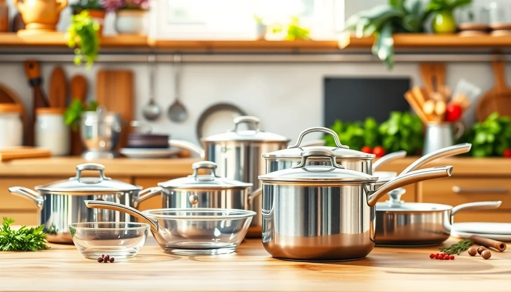 Showcase of high-quality kitchenware at a cookware shop Auckland.