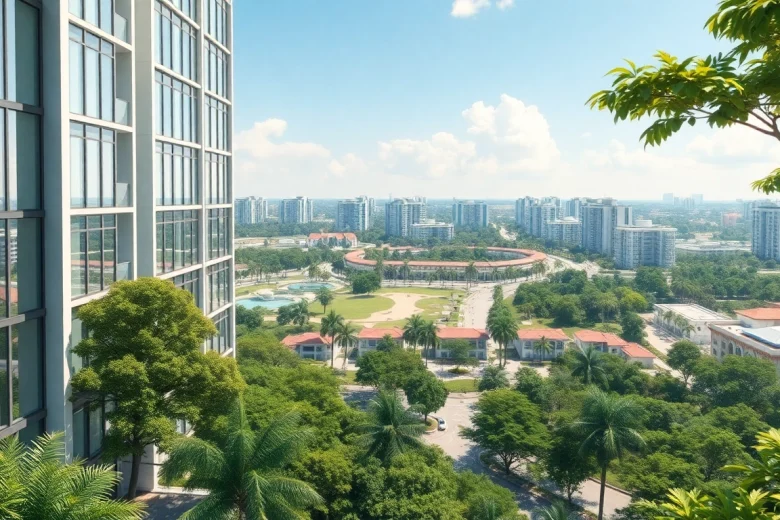 Discover the Tampines ec luxury living in a modern architectural setting with lush greenery.